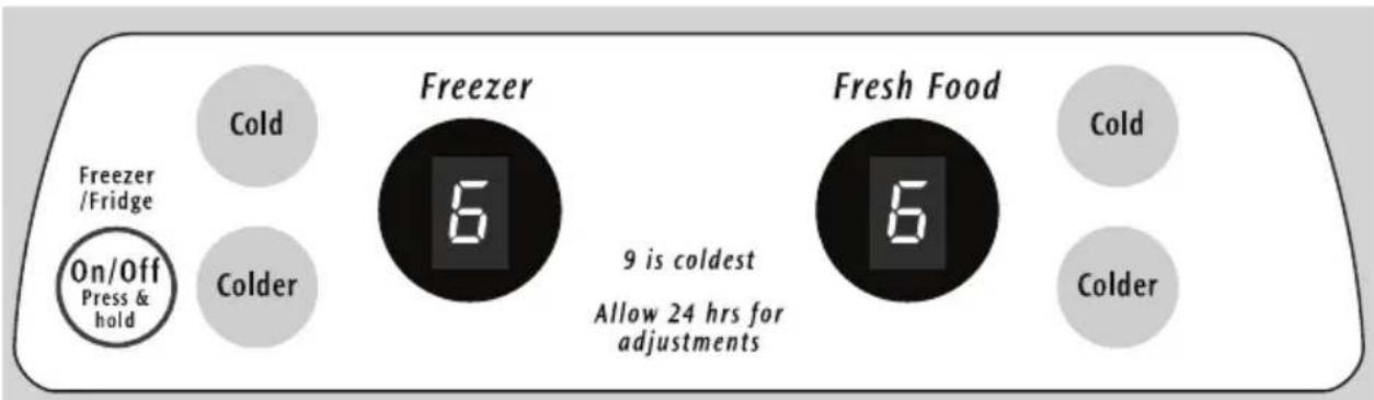 FRIGIDAIRE FFHS2622MM - AJUSTE DE TEMPERATURA - 1