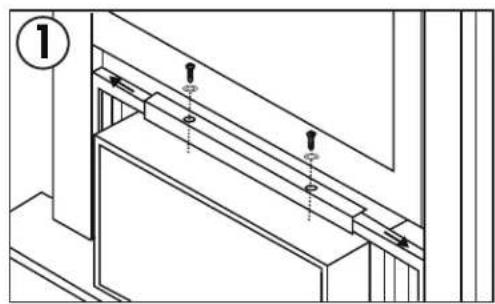 Technical line drawing of a structural support frame with mounting holes and beams, no text or symbols.