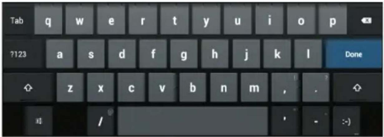 Tab q w e r t y u i o p ?123 a s d f g h j k l Done z x c v b n m , . / - :)
