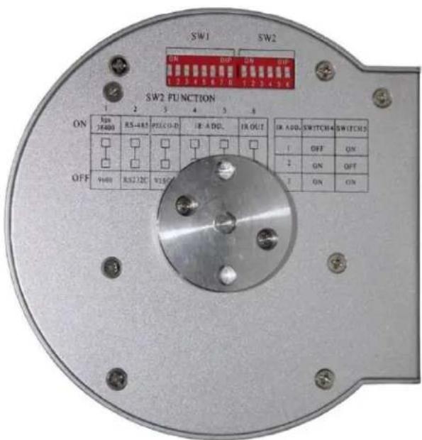 SW1 SW2 ON OFF SW2 FUNCTION 1 2 3 4 5 6 7 8 RS-4R5 SPECID-D IR-ADD. IR-OUT IN ADD. SWITCH4 SWITCH5 1 OFF ON 2 ON OFF T ON ON
