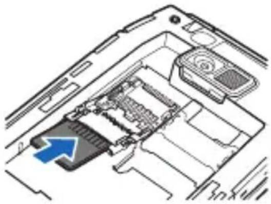 NOKIA 3606 - Insertar o extraer la tarjeta microSD - 1
