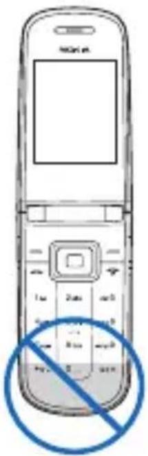 NOKIA 3606 - ■Posición normal de funcionamiento - 2