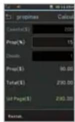 PANTECH Lazer - Uso de la calculadora de propinas - 1
