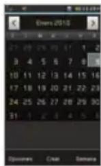 PANTECH Lazer - Visualización del calendario - 1