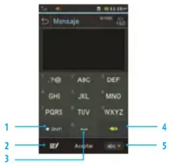PANTECH Lazer - Ingreso de texto - 1