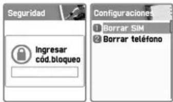 PANTECH G510 - • Borrar todo - 2
