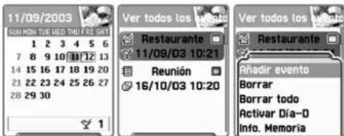 PANTECH G510 - Ver todos los eventos registrados en el calendario - 1