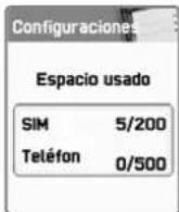 PANTECH G510 - - Espacio usado - 4