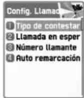 PANTECH G510 - Config. Llamada (Configuraciones de llamada) - 5