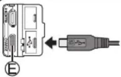 PANASONIC Lumix DMC-TZ92 - Inserte la batería en esta unidad y luego conecte la unidad al adaptador de CA (suministrado) (B) o a una PC (D) - 2