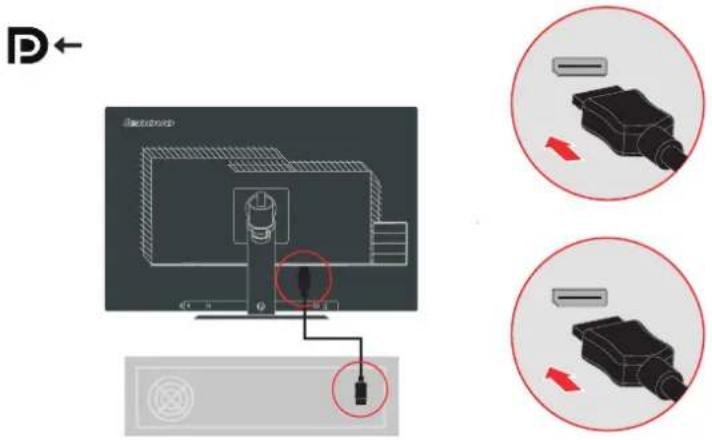 LENOVO ThinkVision LT3053p - Connecting and turning on your monitor - 4