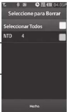Seleccione para Borrar Seleccionar Todos NTD 4 Hecho