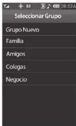 Seleccionar Grupo Grupo Nuevo Familia Amigos Cologas Negocio