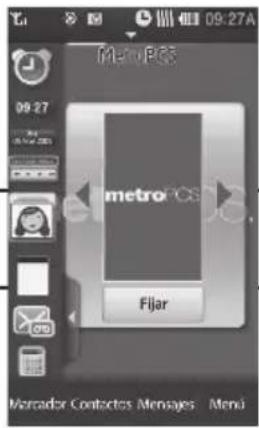 metro-iCS Fijar Mercador Contactos Messages Menu