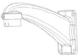 Technical line drawing of a mechanical bracket or support structure (no text or symbols)