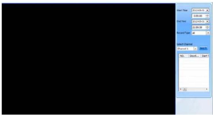 Start Time: 20:12-05-31 End Time: 20:12-05-31 Record Type: All Select Channel Channel 1 Start 0 No... Down... Start 1