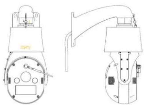 Technical line drawings of two mechanical or electrical components with no visible text or symbols