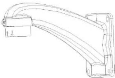 Technical line drawing of a mechanical bracket or support structure (no text or symbols)