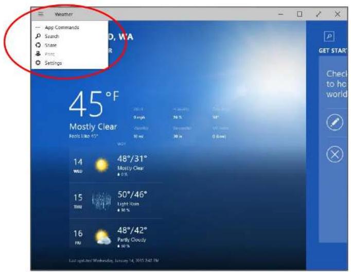 AIRIS OnePad Windows 10 - Acceder a los Charms en las apps modernas - 1
