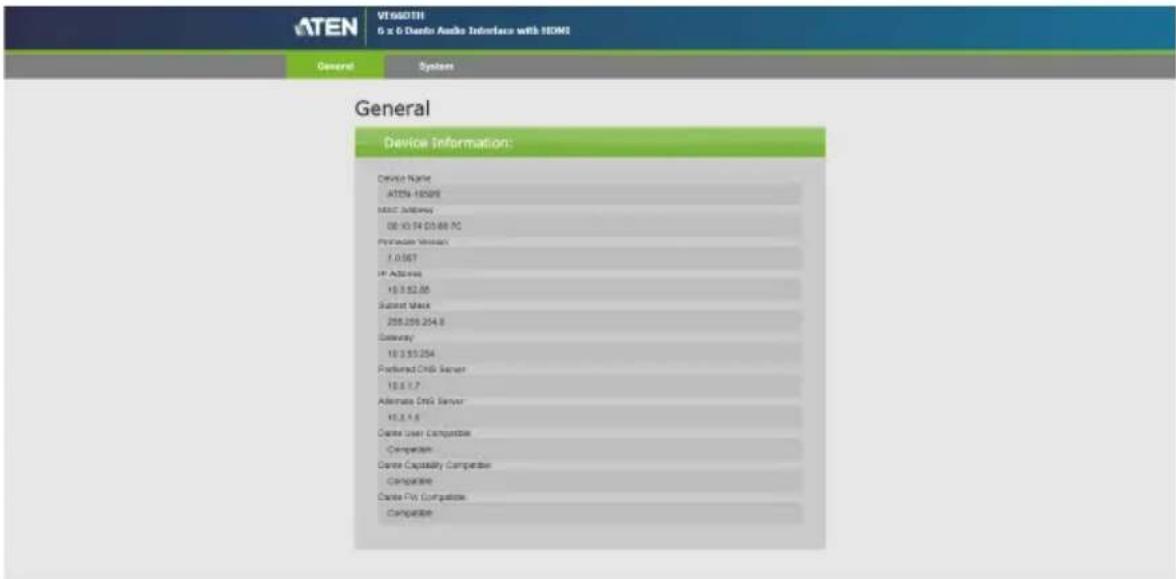 ATEN V640TH 5 x 6 Dusio Audio Interface with HOMI General System General Device Information: Device Name ATEN-18009 MAC Delivery 00:03:24 D5:88 PC Portable Version 7.0567 IP Address 16.3.2.26 Socket Mask 258.258.254.8 Gateway 16.3.25.254 Featured CNS Server 16.3.1.7 Alternate Disk Server 16.3.1.6 Cache User Comparison Comparison Cache Capability Comparison Comparison Cache FIV Comparison Comparison