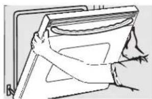 GE JGSP28DENCC - To remove the door: - 2