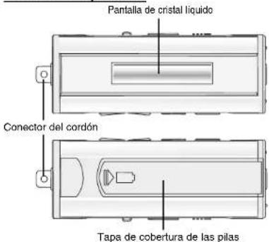 Pantalla de cristal liquido Conector del cordón Tapa de cobertura de las pilas