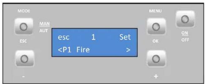 MODE MAN AUT ESC esc 1 Set MENU OK ON OFF +