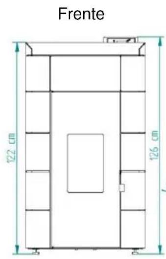 Frente 122 cm 126 cm