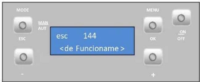 MODE MAN AUT ESC esc 144 MENU OK ON OFF +