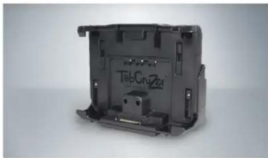 Exterior view of a black electronic device casing with 'TabCryZzi' branding (no other text or symbols visible)