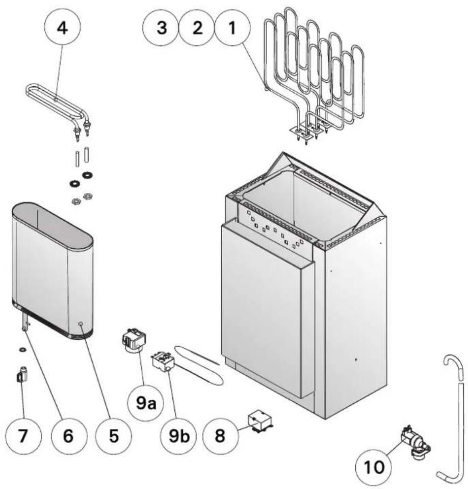 HARVIA Kubic KV60SEA - SPARE PARTS 4. ERSATZTEILE - 1