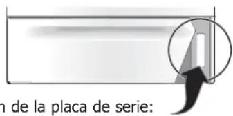 a de la placa de serie: