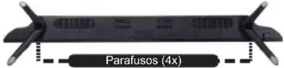 Philco PTV32F10D - INSTALANDO O SUPORTE DE MESA E PREPARANDO PARA SUPORTE DE PAREDE - 1