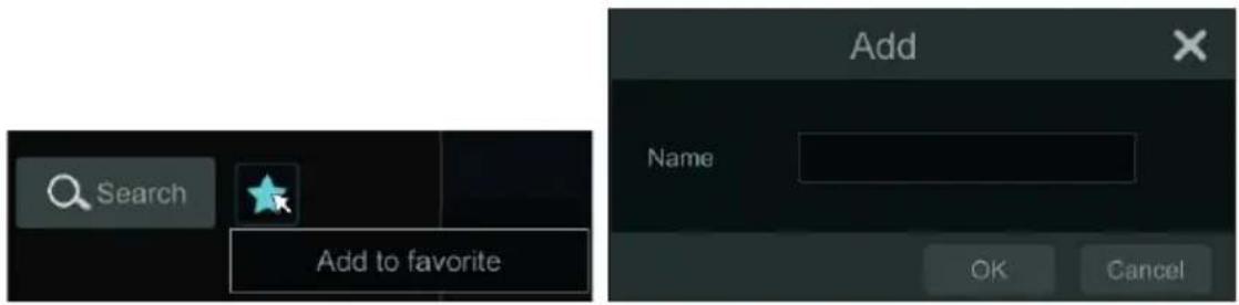 Search Add to favorite Add Name OK Cancel