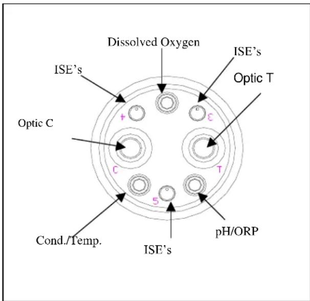 Dissolved Oxygen ISE's Optic T Optic C Cond./Temp. ISE's pH/ORP 5