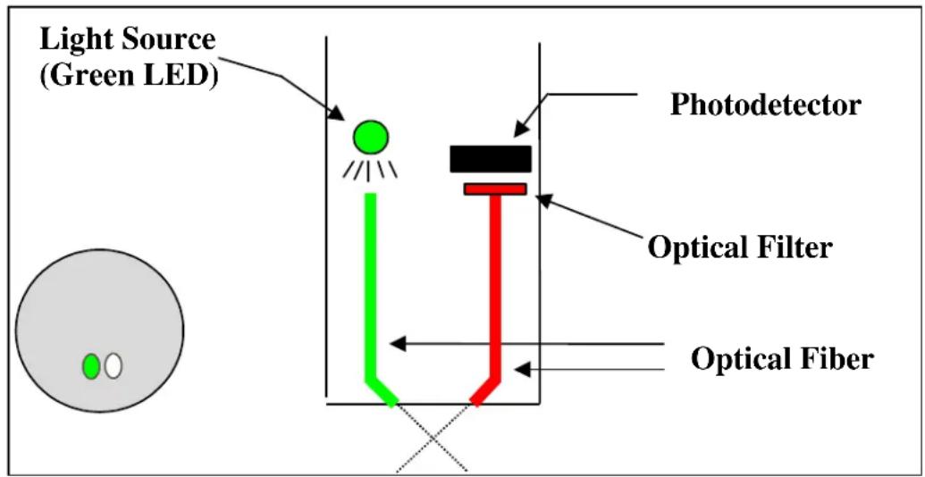 Light Source (Green LED) Photodetector Optical Filter Optical Fiber