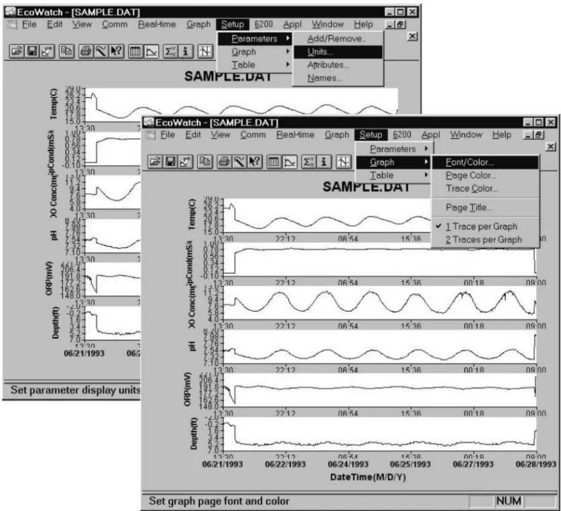 YSI DB9 - CHANGING DISPLAY FORMATS USING SETUP - 1