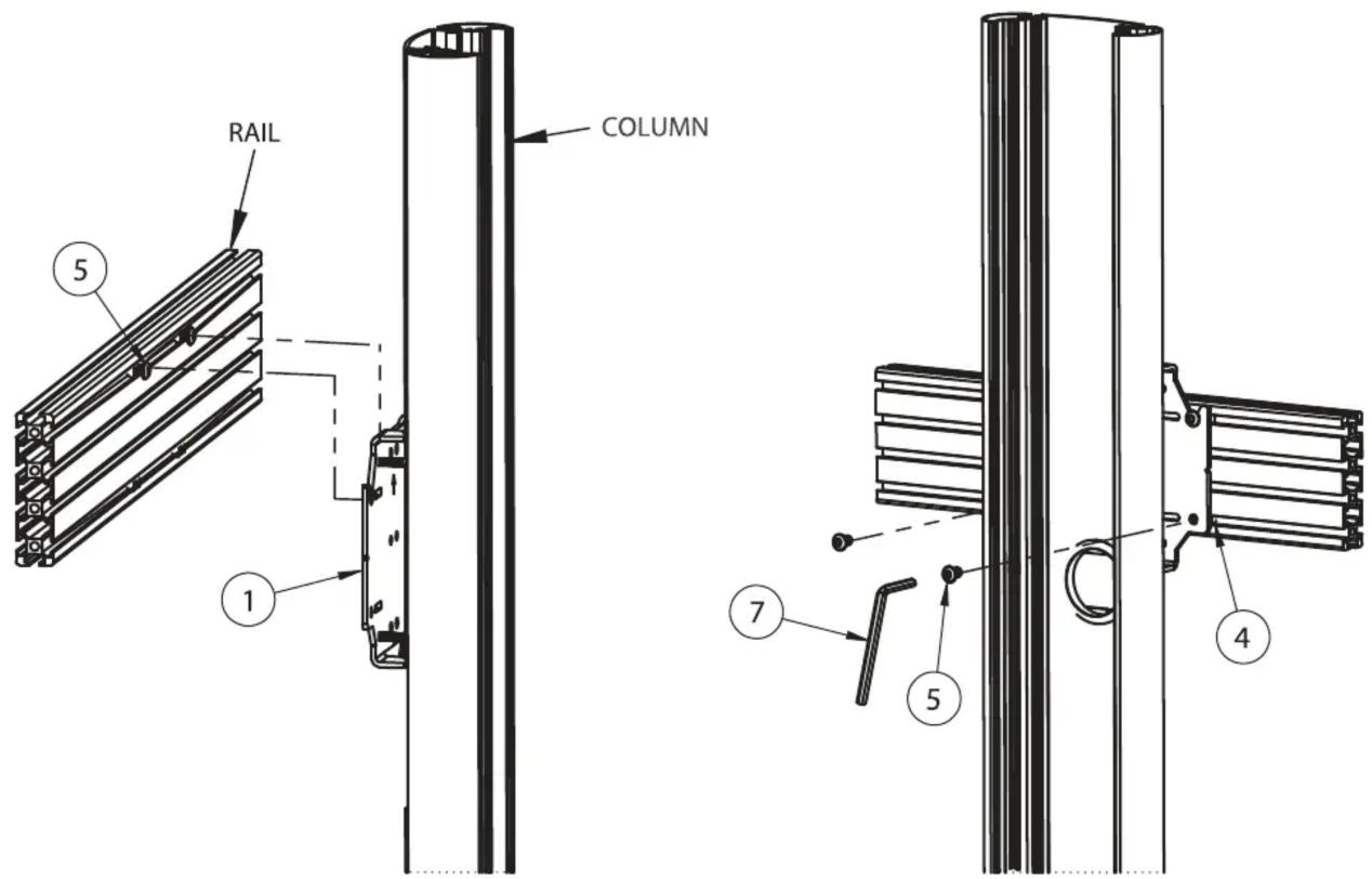 RAIL COLUMN 1 5 7 5 4