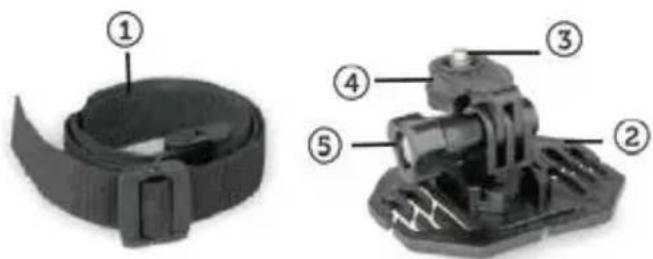 Technical diagram showing labeled mechanical components with numbered parts