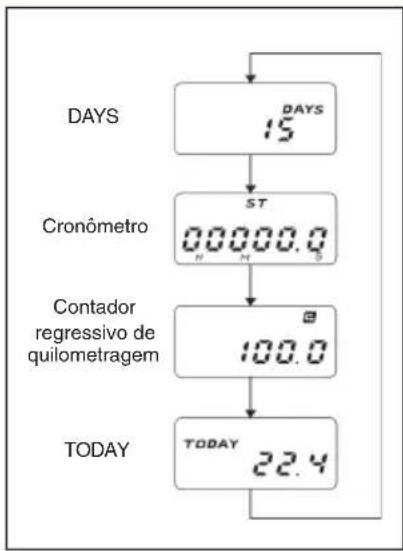 Honda CB 1300 (2007) - DAYS/Cronômetro/Contador Regressivo de Quilometragem/TODAY (modo 2 do mostrador multifunção) - 2