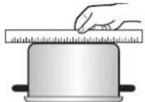 LG LRE3023SB - Check pans for flat bottoms by using a straight edge or ruler - 1