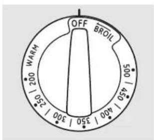 OFF BROIL WARM 500 / 450 020 / 400 150 / 350 300 / 250 1 250