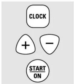 CLOCK + - START ON