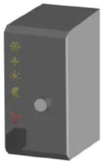 Velbus VMB1TCW - Anti-freeze, night, day or comfort mode indication - 1