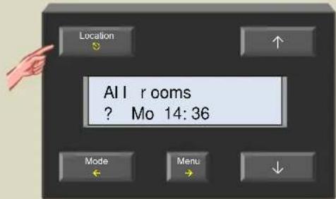 Location All rooms ? Mo 14:36 Mode Menu