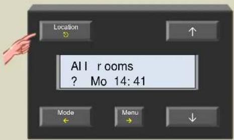 Location ↑ All rooms ? Mo 14: 41 Mode Menu