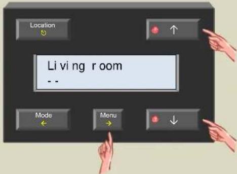 Location Living room -- Mode Menu