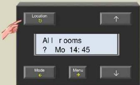 Location All rooms ? Mo 14: 45 Mode Menu