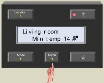Location Living room Min temp 14.5° Mode Menu