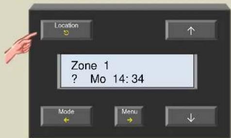 Location Zone 1 ? Mo 14:34 Mode Menu